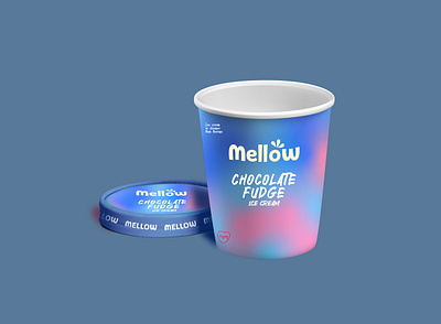 Ice cream packaging label design attractive blue chocolate chocolatefudge design designer fudge graphic design icecream icecreamcup icecreamlabel icecreampackaging icecreampint label lefish logo mellow packaging packagingcompany pint