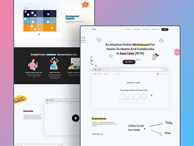 Real-time whiteboard Collaborate website landing page design collaboration website design designer figma jam landing page minimal online meeting project mangement tools realtime white board ui uiux uiux designer ux web ui wire framing website