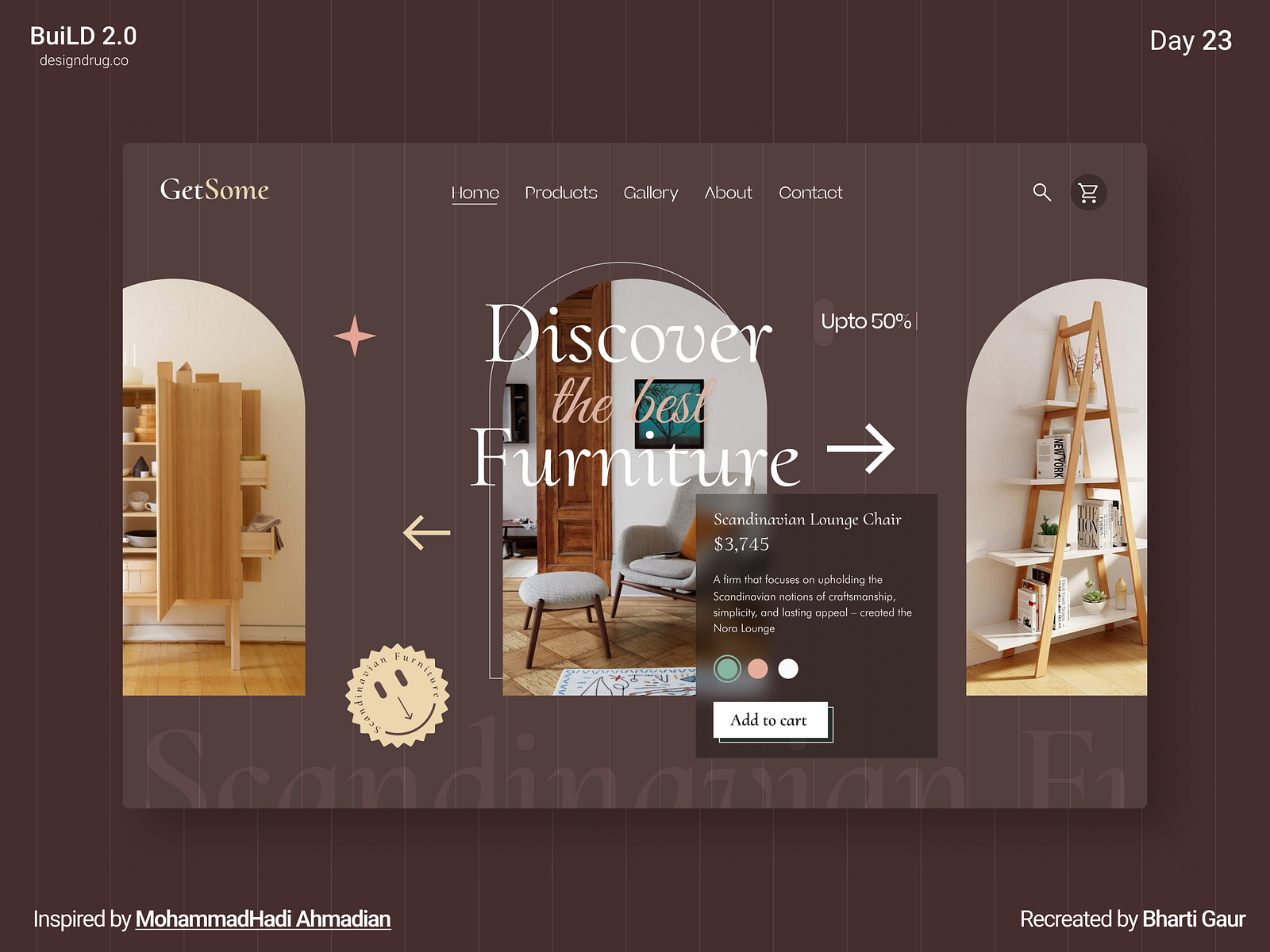 Scandinavian Furniture Web UI by Bharti Gaur on Dribbble