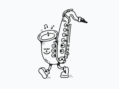 Sax man band character character design design icon illustration instrument mascot music retro sax saxophone vintage