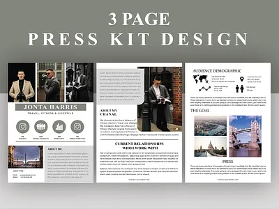 TRAVEL PRESS KIT TEMPLATE DESIGN branding design epk family graphic design kit partty presskit tour travel
