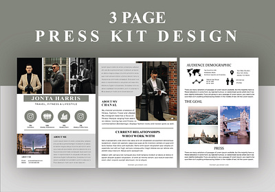 TRAVEL PRESS KIT TEMPLATE DESIGN branding design epk family graphic design kit partty presskit tour travel