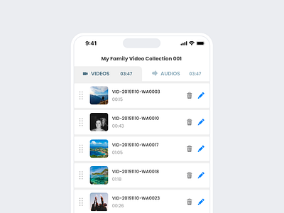 MemoMaker - Mobile Video Editting Platform app blue clean design editing light minimal minimalism mobile modern platform responsive software ui video white