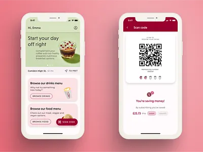 Pret Coffee Subscription App Concept mobile app design ui ux