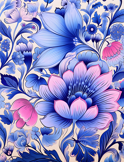 Beautiful Floral Pattern app branding cliparts design graphic design illustration logo ui ux vector