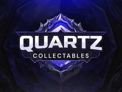 Quartz Collectables Logo 3d game logo 3d mmo logo branding card game logo collectable trading cards collectables collectables logo game game brand logo game logo game logo design gaming graphic design illustration logo mmo logo mmorpg mmorpg logo trading cards logo typography