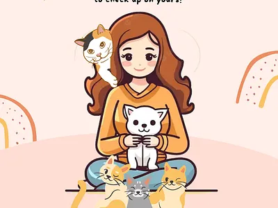 Flyer Design for Cat Sitting Business branding cat cat sitting flyer graphic design illustration logo