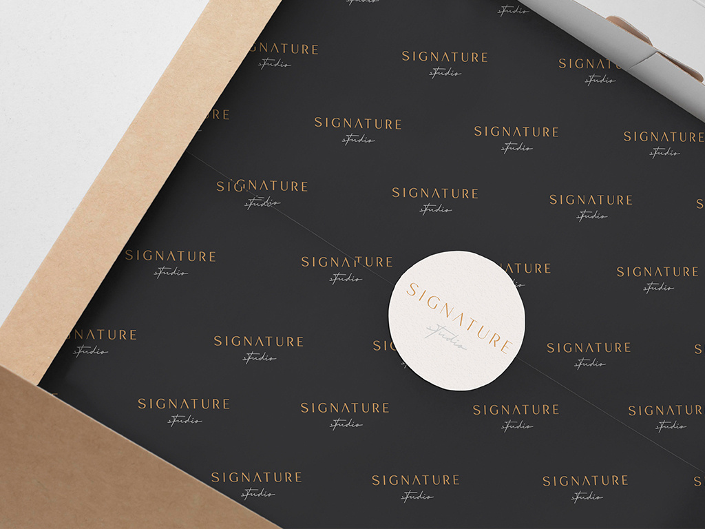 Signature Studio boutique brand identity branding clothing dubai effendy fashion hand lettering logo logotype luxury modern packaging pakistani sans serif signature studio tissue paper type typography wordmark