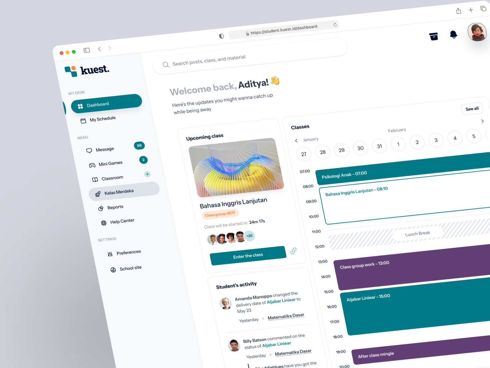 Making LMS Dashboard Engaging for Students by S. Andreans for