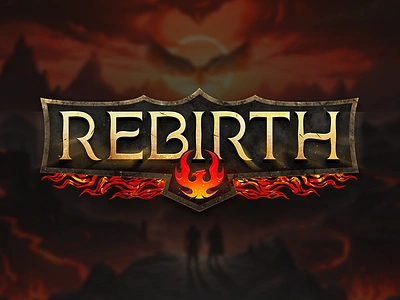 Rebirth Game Logo 3d game logo 3d mmo logo battle branding design game game branding game logo game logo design gaming logo medieval mmo game mmo logo mmorpg mmorpg logo rpg typography