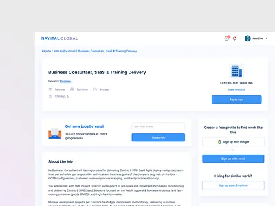 Job Page UI - Widgets job board job page job search