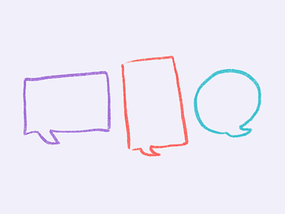 Speech Bubbles branding illustration parabol speech bubble ui