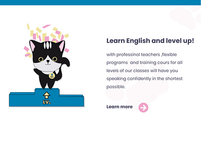 Catlingo - Lang Learning APP Landing cat illustration landing landing app lang app language leraning