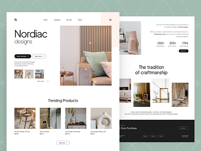 Nordic Designs - Scandinavian Furniture Website Design branding clean design design design challenge designer furniture furniture website home decor minimal minimal website minimalism minimalist product design scandinavian scandinavian furniture scandinavian website ui ui design ux website design