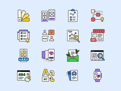 Challenge covers challenge color palette cover education graphic design icon set icons illustration product design ui uxcel vector web app web application wireframe