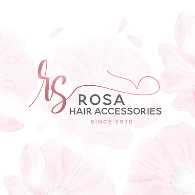 ROSA Hair Accessories branding design graphic design illustration logo typography