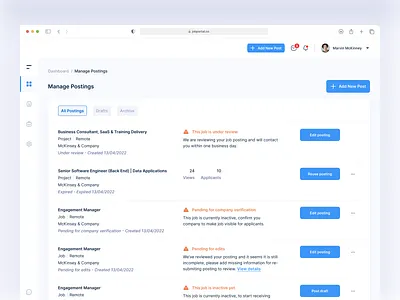 Manage Jobs - Job Postings job board job posting manage job post a job