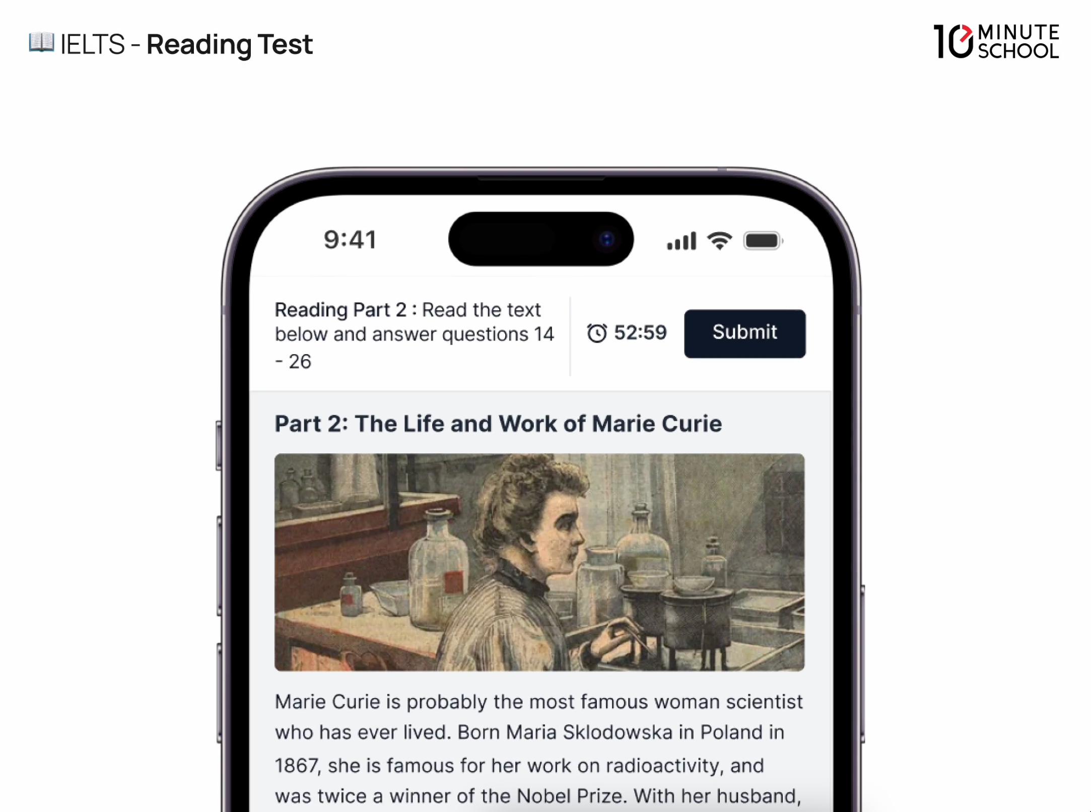 IELTs Listening & Reading Test • 10 Minute School animation motion graphics ui