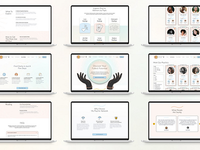 My Psychic Network website design branding ui