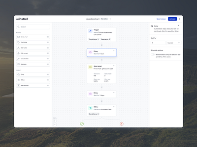 Email marketing automation workflow builder automation design email marketing martech scheme scheme builder ui ux