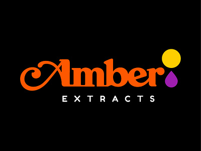 Amber Extracts branding design logo sunset