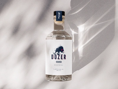 Dozer Vodka label packaging vodka