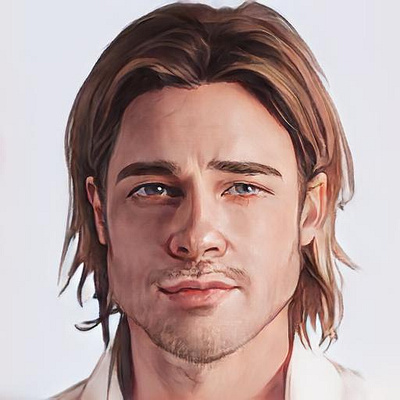 Brad Pitt cartoon illustration