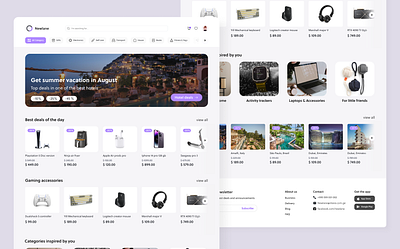 Newlane - E-Commerce Product Page banner cards categories design e commerce ecommerce filter shop ui ux