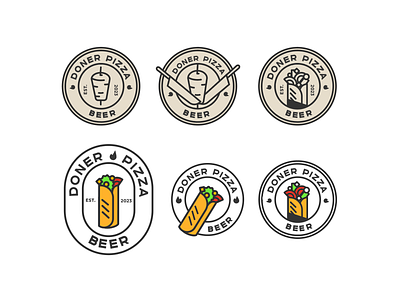 ⭐Doner Kebab Round Logo branding design graphic design illustration logo vector