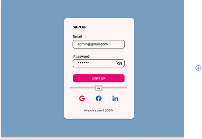 SIGN UP PAGE dailyui ux