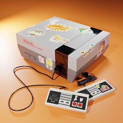 Nintendo Entertainment System 3d graphic design