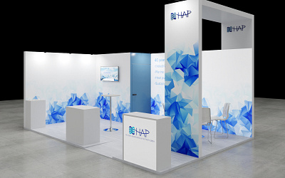 Exhibition booth design for Chilventa 3d branding event exibition booth design graphic design