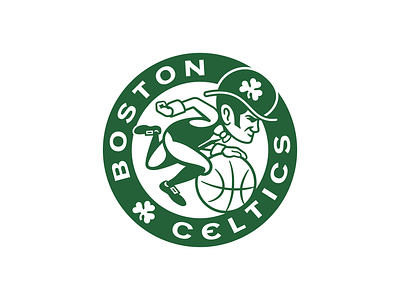 NBA Logo Redesigns: Boston Celtics basketball boston branding celtics irish leprechaun logo nba redesign roundel shamrock sports