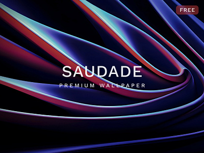 SAUDADE | Free Wallpaper 3d abstract aesthetic blue colorful dark design desktop free graphic design illustration iphone mac minimal pink premium purple turquoise wallpaper waves