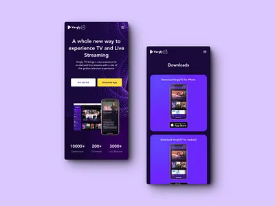 Streaming Website Mobile Landing Page design figma landing page mobile streaming ui uiux uiuxdesign ux