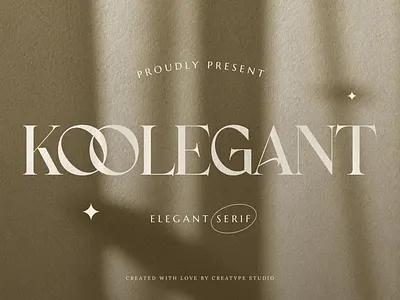 Koolegant Elegant Serif cosmetics