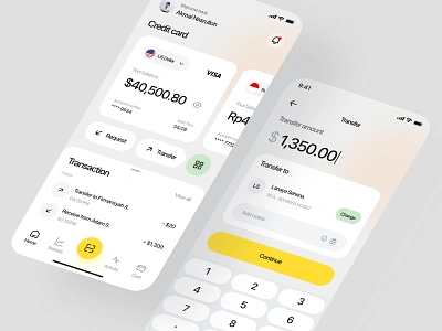 Finance Mobile App app design balance bank banking card clean credit card finance finance app finance mobile app financial fintech light mode mobile mobile app money send send money transaction wallet