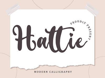 Hattie Modern Calligraphy branding font