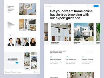 Propertymax - Real Estate Landing Page clean ui design home landingpage minimalist realestate trending ui ui design uidesign uiux ux web web design