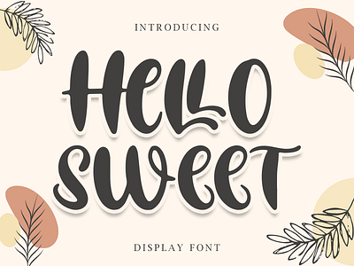 Hello Sweet Display Font branding