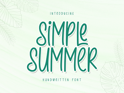 Simple Summer Handwritten Font branding