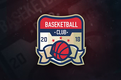 Basketball Club Sport Logo badge basketball club design game gaming graphic logos mascot sport