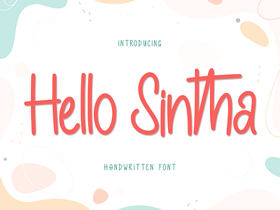 Hello Sintha Handwritten Font branding