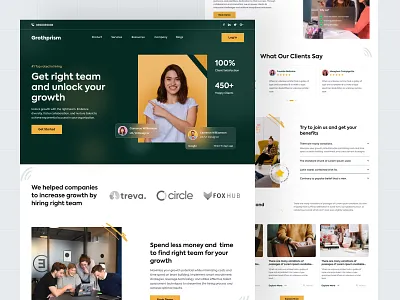 Hiring agency Landing page ajendra app design design hiring home page design landing page minimal design ui design uiux ux design web design webdesign website website design