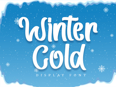 Winter Cold Display Font branding