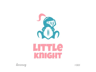 Little Knight Logo care child children cute illustration kid kids knight little logo logos minimal minimalist modern store toy toys