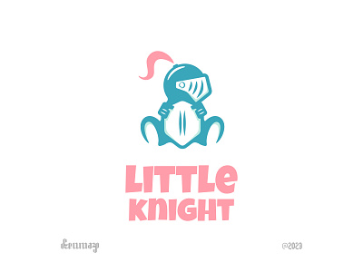Little Knight Logo care child children cute illustration kid kids knight little logo logos minimal minimalist modern store toy toys