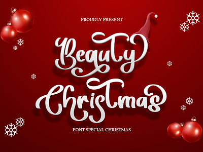 Beauty Christmas Display Font branding