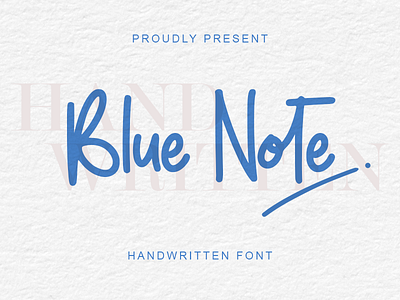 Blue Note Handwritten Font branding