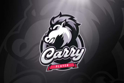 Carry Sport and Esports Logos carry design esport game gaming graphic horse logos sport template